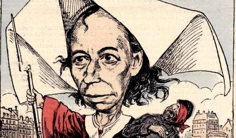 Louise Michel newspaper caricature red nurse header