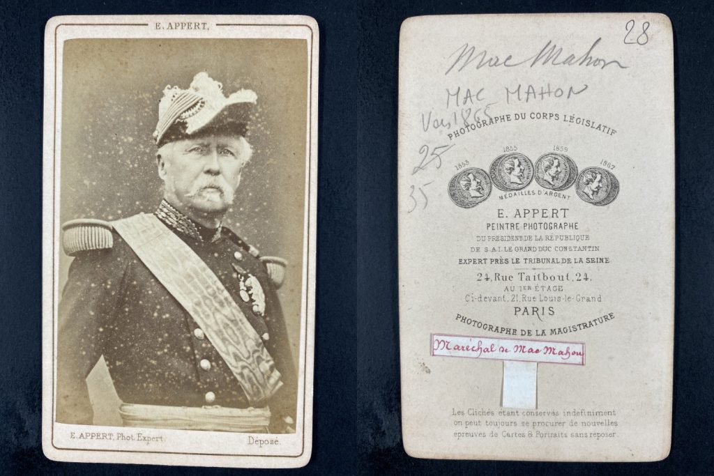 General MacMahon, Commander of the Versailles Army General MacMahon - Paris Commune 1871 - Collodion portrait by Appert