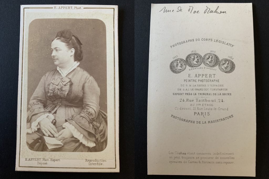 Madame MacMahon, Versaillais Madame MacMahon - Paris Commune 1871 - Collodion portrait by Appert