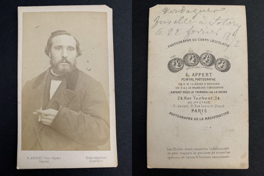 Galdric Verdaguer, Communard, fusillé à Satory Paris Commune 1871 Galdric Verdaguer, Communard, fusillé à Satory Paris Commune 1871