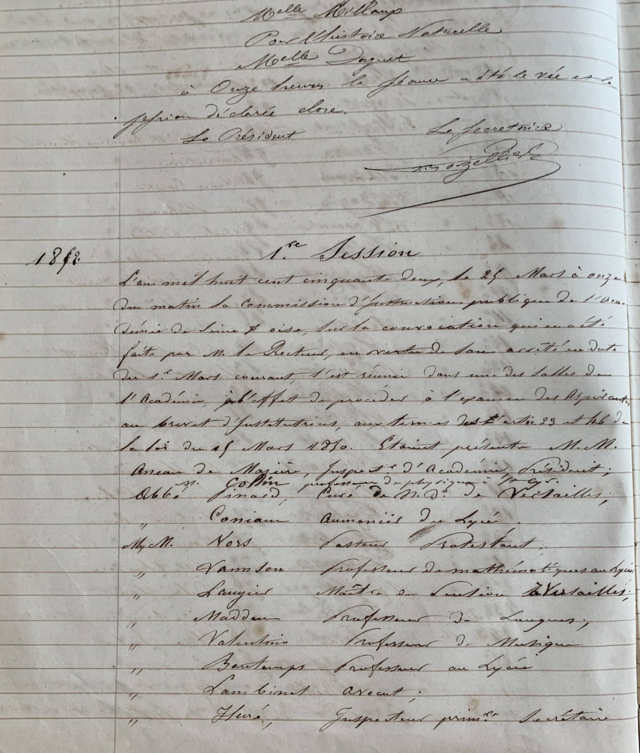 Louise Michel teacher exams records at Versailles p2