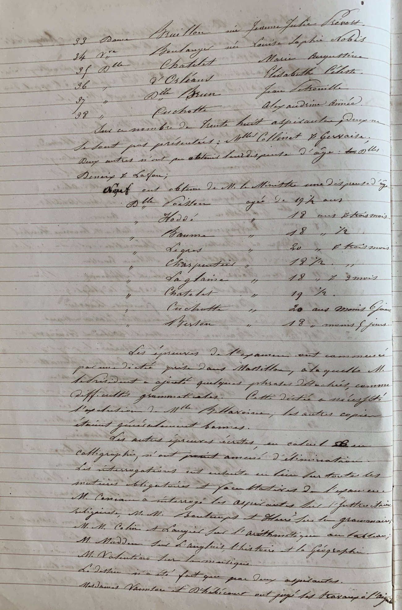 Louise Michel teacher exams records at Versailles p4