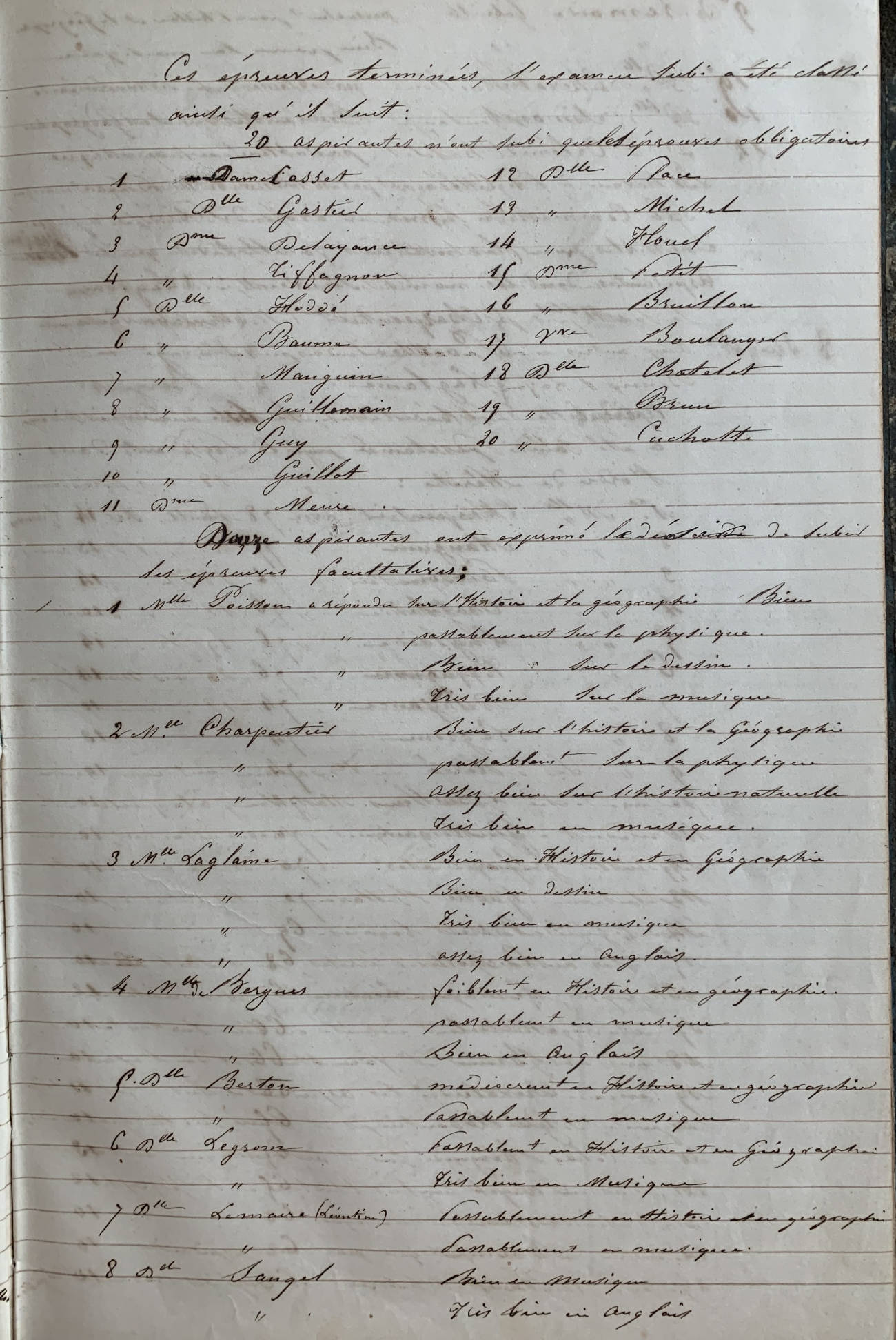 Louise Michel teacher exams records at Versailles p5