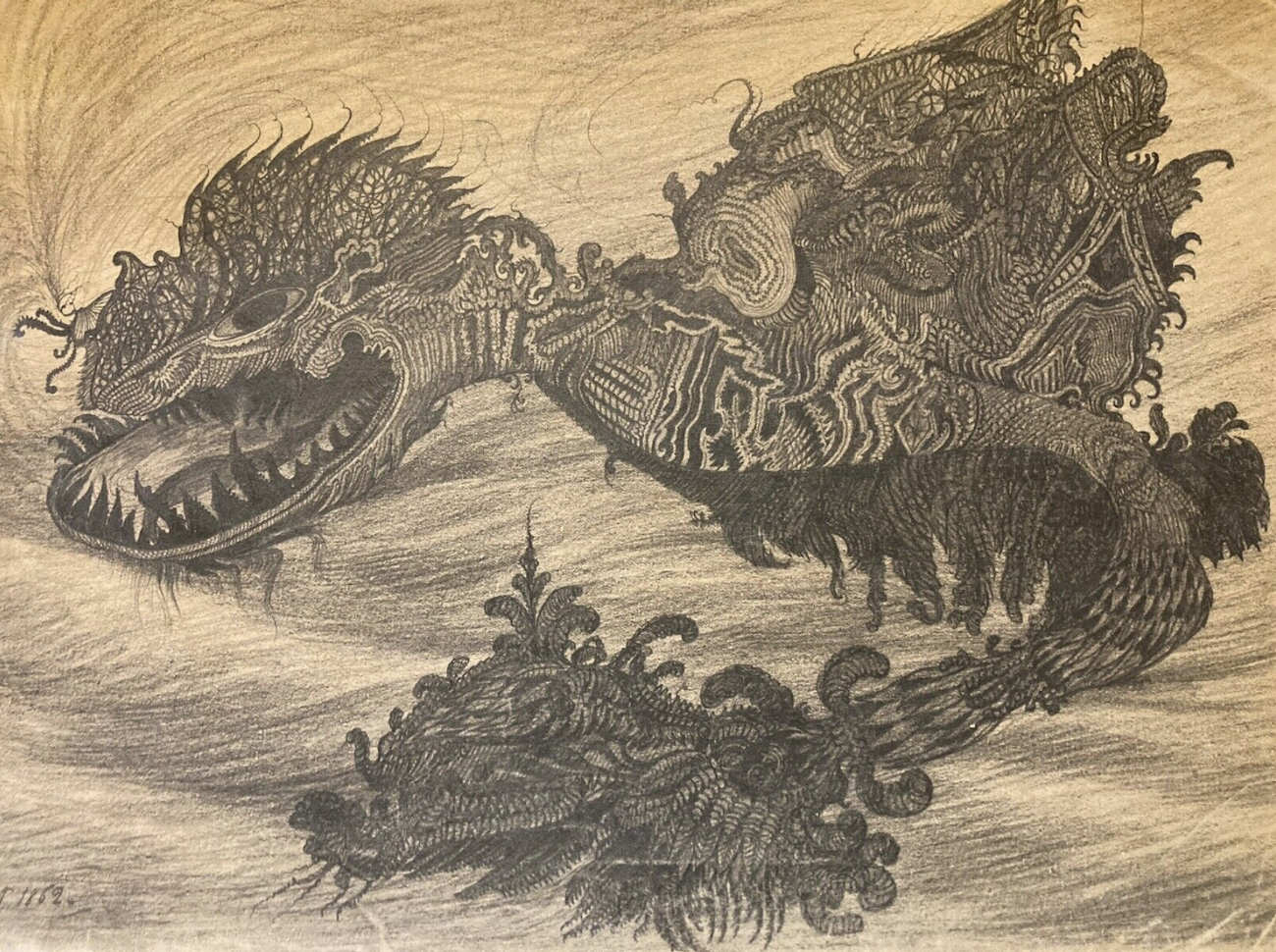 Drawing of a dragon by Louise Michel 2