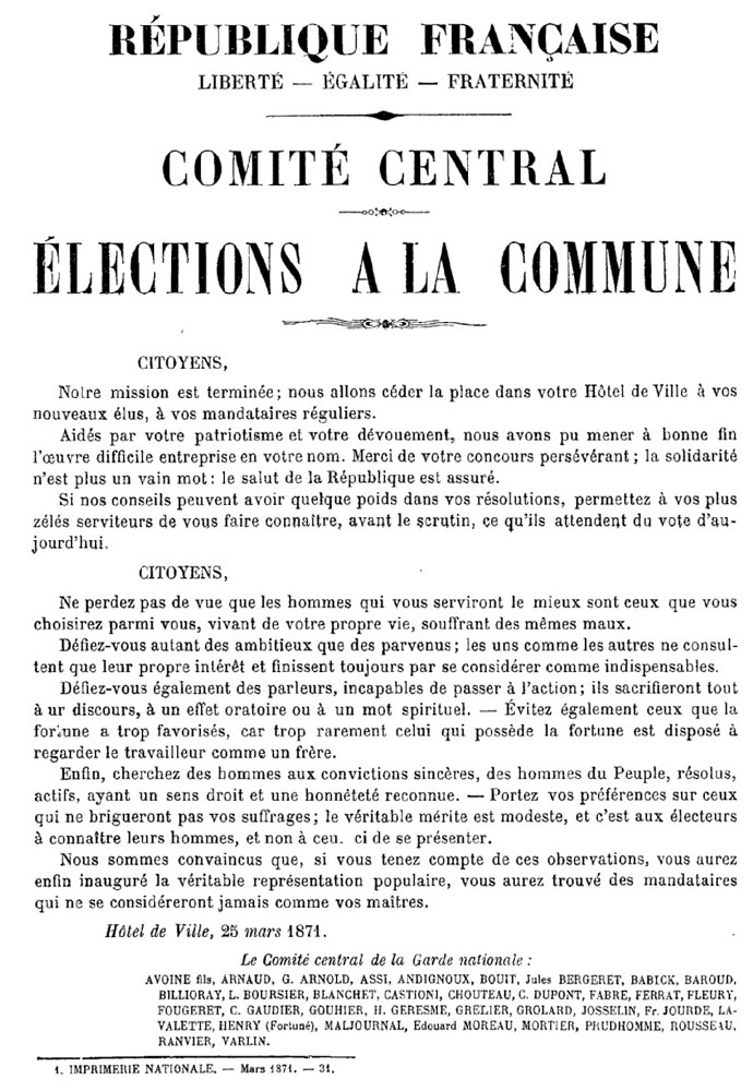Elections of the Paris Commune