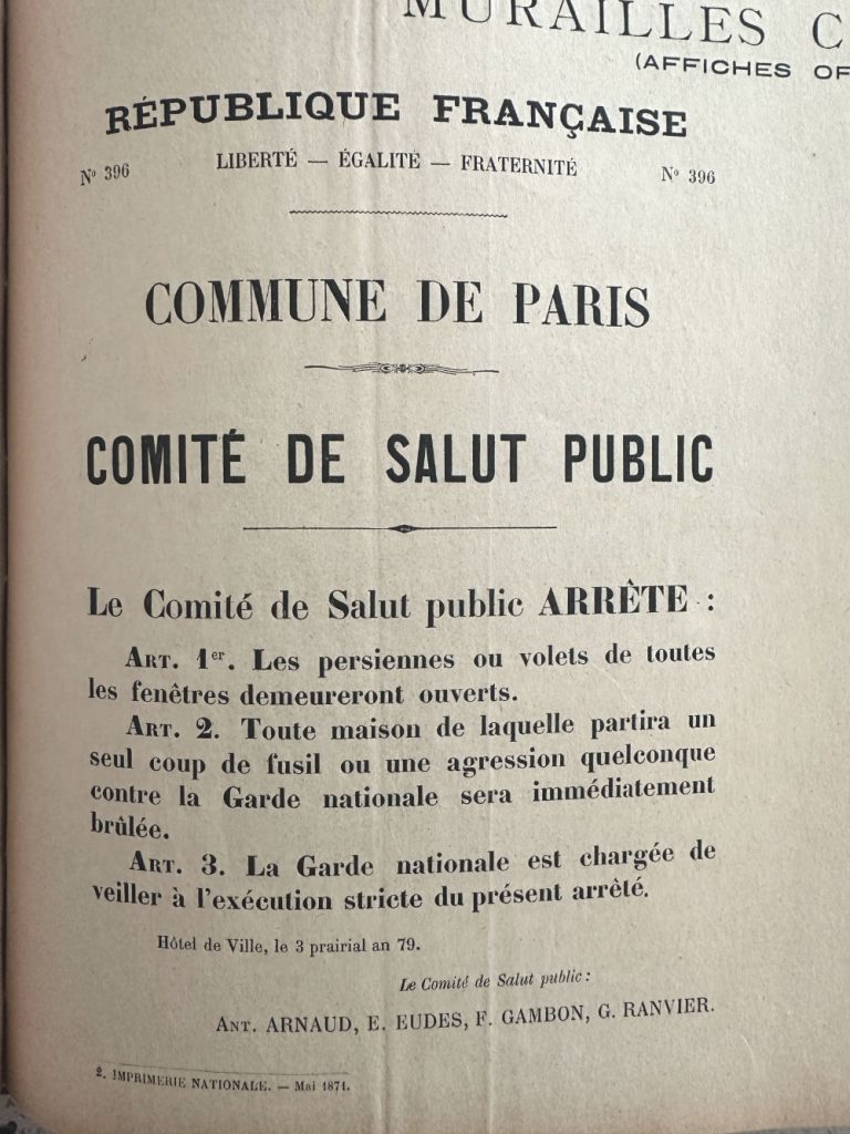 Public Safety decree Paris Commune 23 May 2026