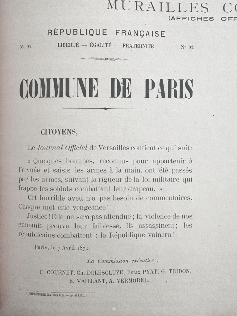 Statement of the Paris Commune 7 April 1871