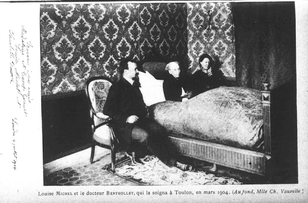 Louise Michel in bed with Dr Bertholet, March 1904